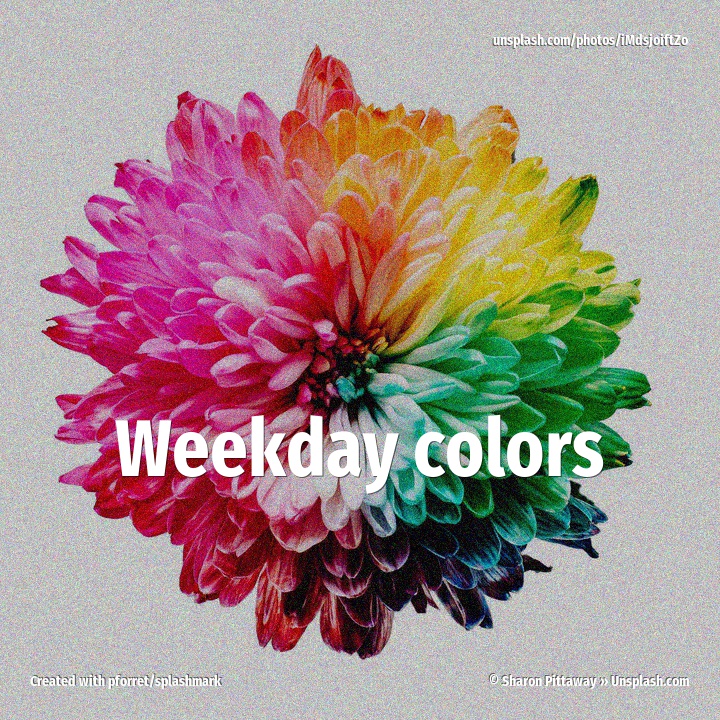 Weekday colours