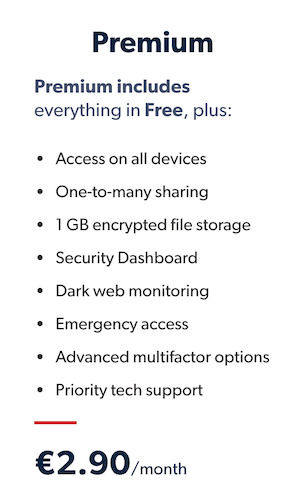 lastpass vs premium features