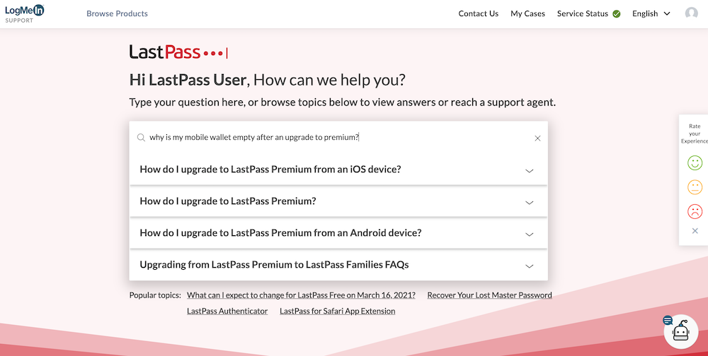 LastPass support: no human here